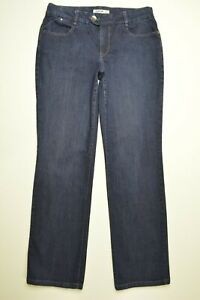 JEANSTAR Size 8 Womens STRAIGHT Leg STRETCH Dark Wash LOW RISE Denim Blue Jeans