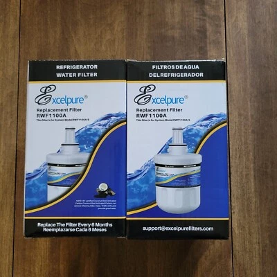 Excelpure Replacement Refrigerator Filter RWF1100A, 2pk, Fast Shipping - Image 1 of 4