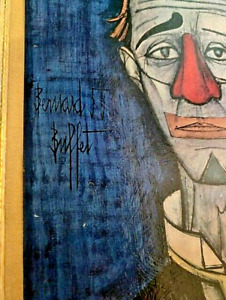 Tete the Clown Framed Artwork "The Clown" Bernard Buffet 13x11