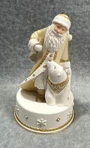 Hallmark 2014 STROLLING IN THE SNOW Santa Claus Polar Bear Christmas Ornament - Picture 1 of 7