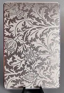 1x TAMAÑO PUENTE Tarjeta Corte Plata Diseño Formal Mate Aluminio Biselado para Poker - Imagen 1 de 2