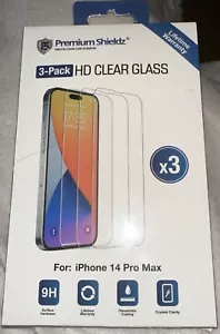 Protector de vidrio transparente Premium Shieldz HD para iPhone 14 PRO MAX 3 paquetes nuevo - Imagen 1 de 2