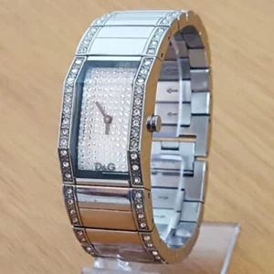 Atemberaubende Dolce & Gabbana Damen glitzernd verziert abgeschrägtes Gesicht Kleid Uhr - Bild 1 von 9