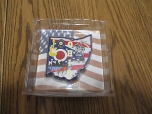 OHIO USA STATE FIGURAL ORNAMENT CHRISTMAS TREE HANGING MADE BY TOPPERSCOT - Picture 1 of 5