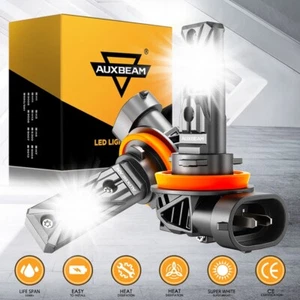 AUXBEAM H9 H11 CANBUS LED Headlight Bulbs High/Low Beam 28000LM Super Bright 1:1 - Picture 1 of 12