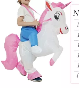 Inflatable Adult Small Child Large Halloween Costume Unicorn w/ Air Pump - Picture 1 of 3