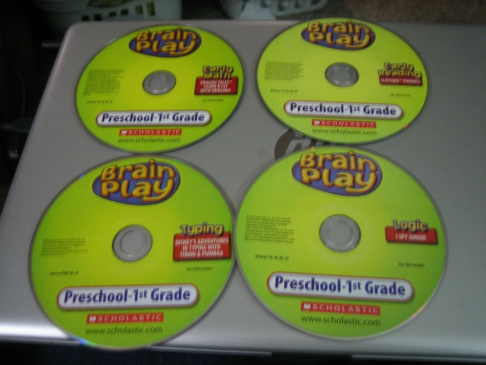 Scholastic Brain Play Preschool - 1st Grade (PC, 2005) - Discs Only!!! - Image 1 of 1
