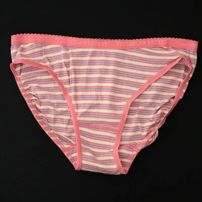 NOVA Calcinha de Biquíni Victoria's Secret VTG Y2K 100% Algodão Assinatura Cintura Baixa GRANDE - Imagem 1 de 4