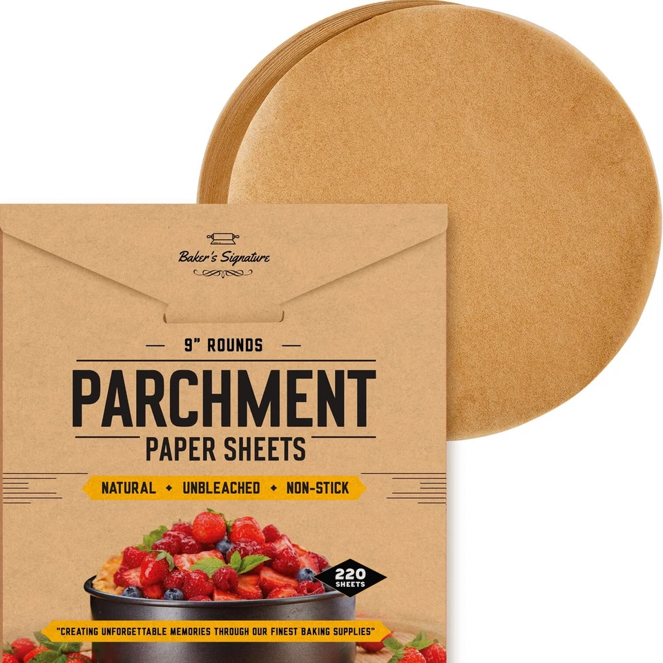 9 Inch Rounds Pack of 120 Parchment Paper Baking Sheets by Baker’s Signature