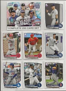 2023 TOPPS BIG LEAGUE BASEBALL COMPLETE BASE SET+UNCOMMON FOIL#1-250 - Picture 1 of 7