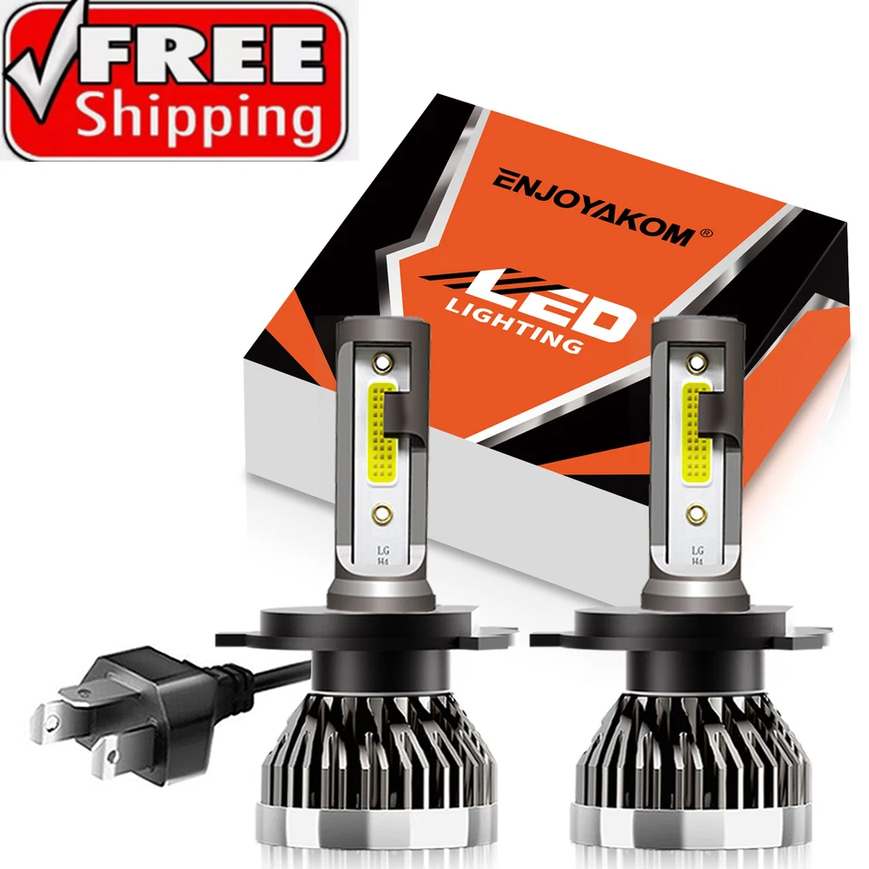 For Yamaha YZF600R 1995-2007 H4 9003 LED Headlight Bulb Hi/Low Beam 6000K White - Image 1 of 4