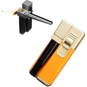 2in1Retro Foldable Metal Flue Pipe Lighter Smoking Lighter without Butane Orange - Picture 1 of 7