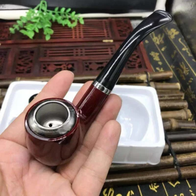 Wooden Smoking Pipe Tobacco Cigarettes Cigar Pipes Wood Sence Acrylic Gift - Image 1 of 4