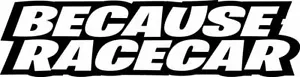 Because Race Car Decal Funny Car Vinyl Sticker Window Turbo Fast Money Track - Picture 1 of 25