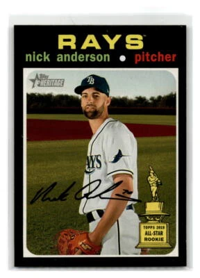 2020 Topps Heritage - #316 - Nick Anderson - Tampa Bay Rays - Image 1 of 2