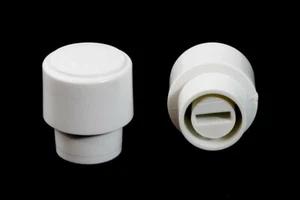 NEW - Round Switch Knob (2) For USA Fender Tele Switches - WHITE - Picture 1 of 1