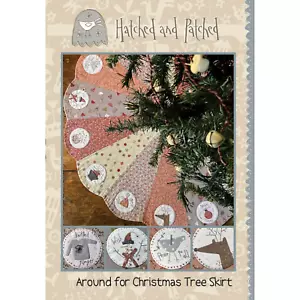 AROUND FOR CHRISTMAS BY HATCHED AND PATCHED QUILT AND WOOL TREE SKIRT pattern - Picture 1 of 2
