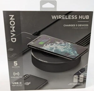 Hub de charge sans fil port USB Nomad Quad - Noir - Photo 1 sur 7