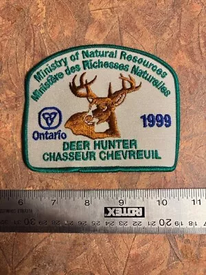 1999 ONTARIO MNR DEER HUNTER PATCH/CREST/PATCH - Image 1 of 2