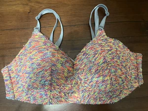 Victoria's Secret 36 C Padded No Wire Bra Slip Over, rainbow colorful - Picture 1 of 4