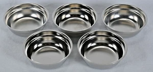 Set of (5) Sauce Condiment Bowls 5 oz Stainless Steel - Picture 1 of 4