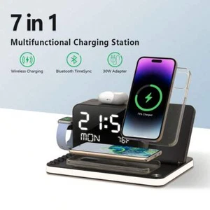 7-in-1 Wireless Charging Station, Fast Charger for iPhone, Apple Watch, AirPods - Picture 1 of 14