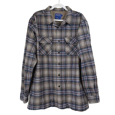 VTG Pendleton ORIGINAL Board Shirt 100% Wool Plaid Flannel Button Tall XL MEN - Image 1 of 4