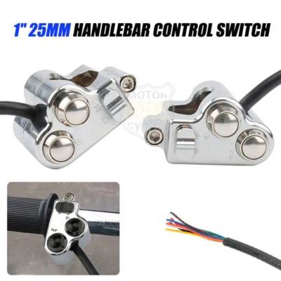 CNC Motorcycle 1'' Handlebar Horn Turn Signal Light  Control Switch For Harley — 第 1/4 张图片