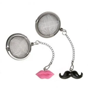 Prodyne Stainless Steel Tea Infuser / Tea Ball - Lips or Mustache - Picture 1 of 4