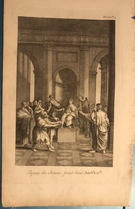 Incisione Storia Originale Sacra Bibbia 1785 Elima lo Stregone cieco P - Foto 1 di 5