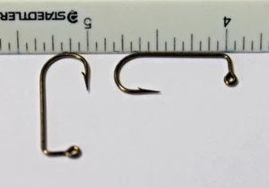 Mustad Lot 100 #4 90* Degree Aberdeen X-Strong Round Bend Jig Hooks (32570-BR) - Picture 1 of 2