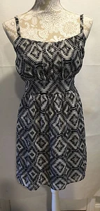 Be Bop Black White Sleeveless Dress Soft Polyester Spring Summer Dress M Medium - Picture 1 of 9