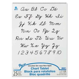 Pacon Chart Tablets, Unruled, 24 x 32, White, 25 Sheets - Picture 1 of 2