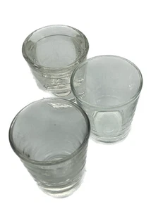 Lot of (3) Vintage Shot Glasses, Heavy Bottom (2), Pour Line (1) - Picture 1 of 4