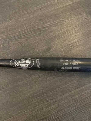 Bolso Louisville Slugger 125 Negro Genuino B267 Eric Young Firmado Dodgers LA Foto 1 de 4