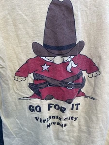Vintage 1978 Virginia City Nevada Single Stitch T Shirt Youth Cowboy - Picture 1 of 7