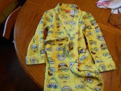Nickelodeon BOYS SPONGEBOB  Fleece Bathrobe- Boys Size 8 VGC - Image 1 of 4
