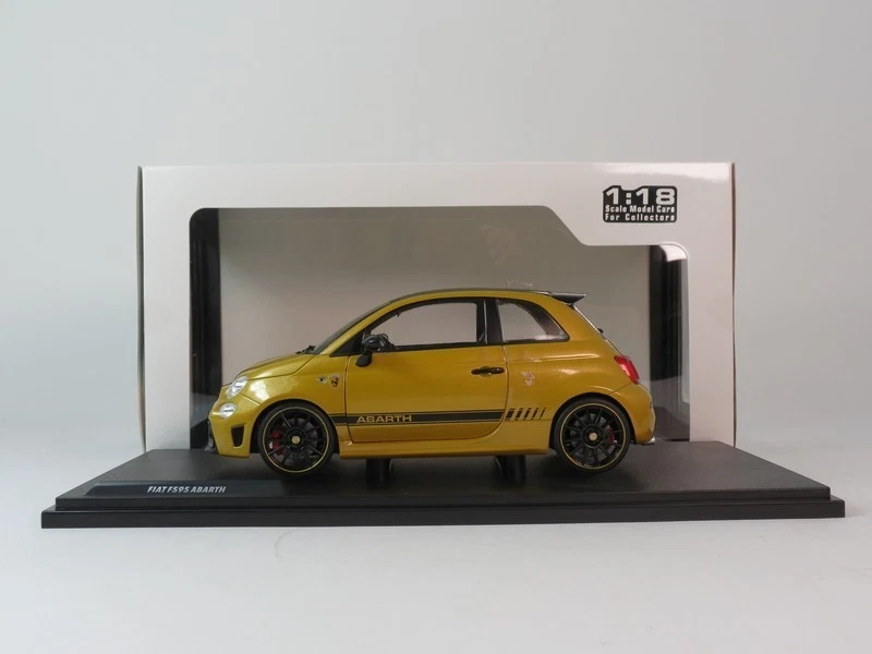 1 18 SOLIDO Fiat Nuova 500 Abarth 595 2022 Yellow Met Black SL1811306