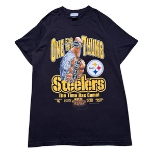 Vintage Pittsburgh Steelers One For The Thumb T-Shirt Size Mens M Flaw - Picture 1 of 6