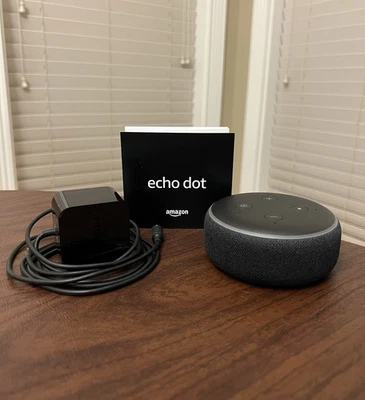 Amazon Echo Dot 3rd Gen Alexa Smart Speaker D9N29T With Power Cord Factory Reset - Image 1 of 4