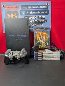 PS2 Playstation 2 Console Bundle 5 Games 1 Controller 8mb Memory Tested Working - Picture 1 of 16