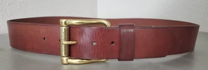 RALPH LAUREN REITSPORT ROLLER BUKCLE HERREN BRAUN Cordovan-LEDER GÜRTEL GR:34 - Bild 1 von 9