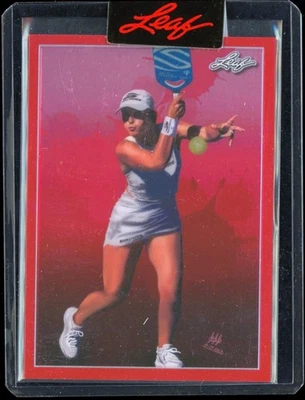 2023 Leaf Metallic Imaginations #4 RED REFRACTOR HOLO /199 Catherine Parenteau - Image 1 of 2