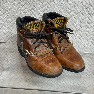 Justin Botas Niños Cuero Marrón Kiltie Con Cordones Niño Pequeño Botas Occidentales 7D Foto 1 de 4