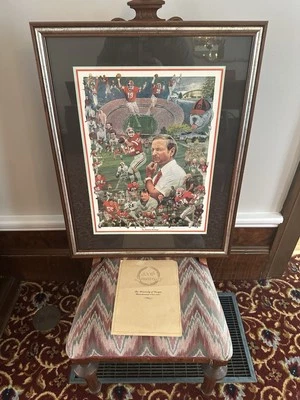 Georgia Bulldogs Vintage Bicentennial Framed Print Paul Miller 26 X 40 - Image 1 of 4