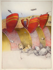 Michael S. Miller "DIG" Limited Edition 7/15 Signed 1972 Lithograph 24" x 19.5"