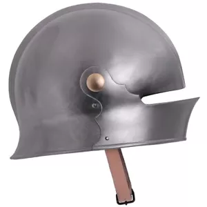 Elmetto medievale Halloween tedesco gotico sallet Larp Armor Sca Combat Helmet - Foto 1 di 5