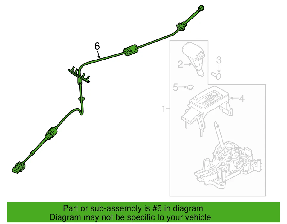 Genuine OEM Ford Fusion Shift Control Cable AE5Z7E395G - Image 1 of 3