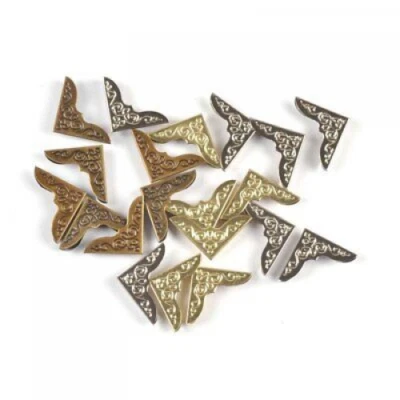 Protector protector de esquina decorativo álbum álbum de recortes álbum libro álbum libro antiguo de latón 25 un. Foto 1 de 4