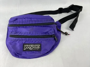 VTG 90s Jansport Fanny Pack Two Pocket Purple Pink Made in USA Vintage - Picture 1 of 9